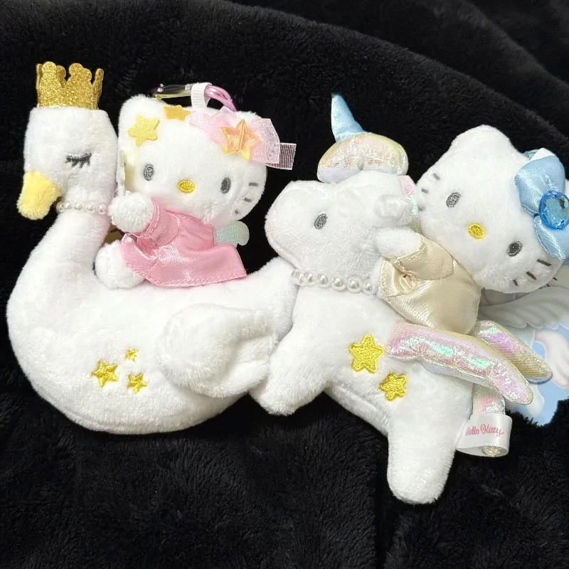 

Новый Sanrio Hello Kitty, плюшевая кукла, брелок, NIC, Лебедь, Китти, мягкий рюкзак, очаровательный брелок с летающей лошадью, популярные модные подарки для девочек