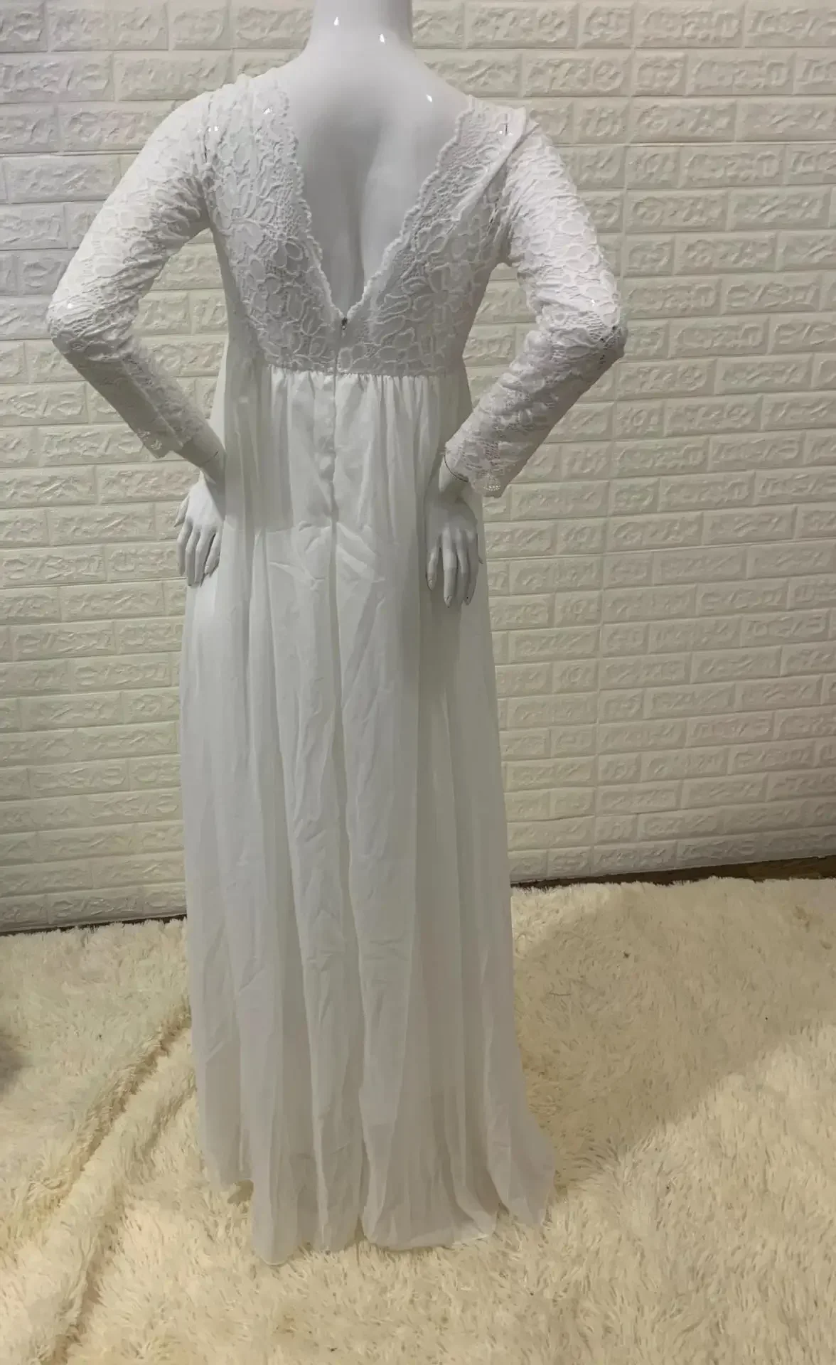 Vestido de noiva de renda longa para grávidas, fotografia de maternidade, vestido extravagante para fotografia de gravidez, roupas de verão, novo