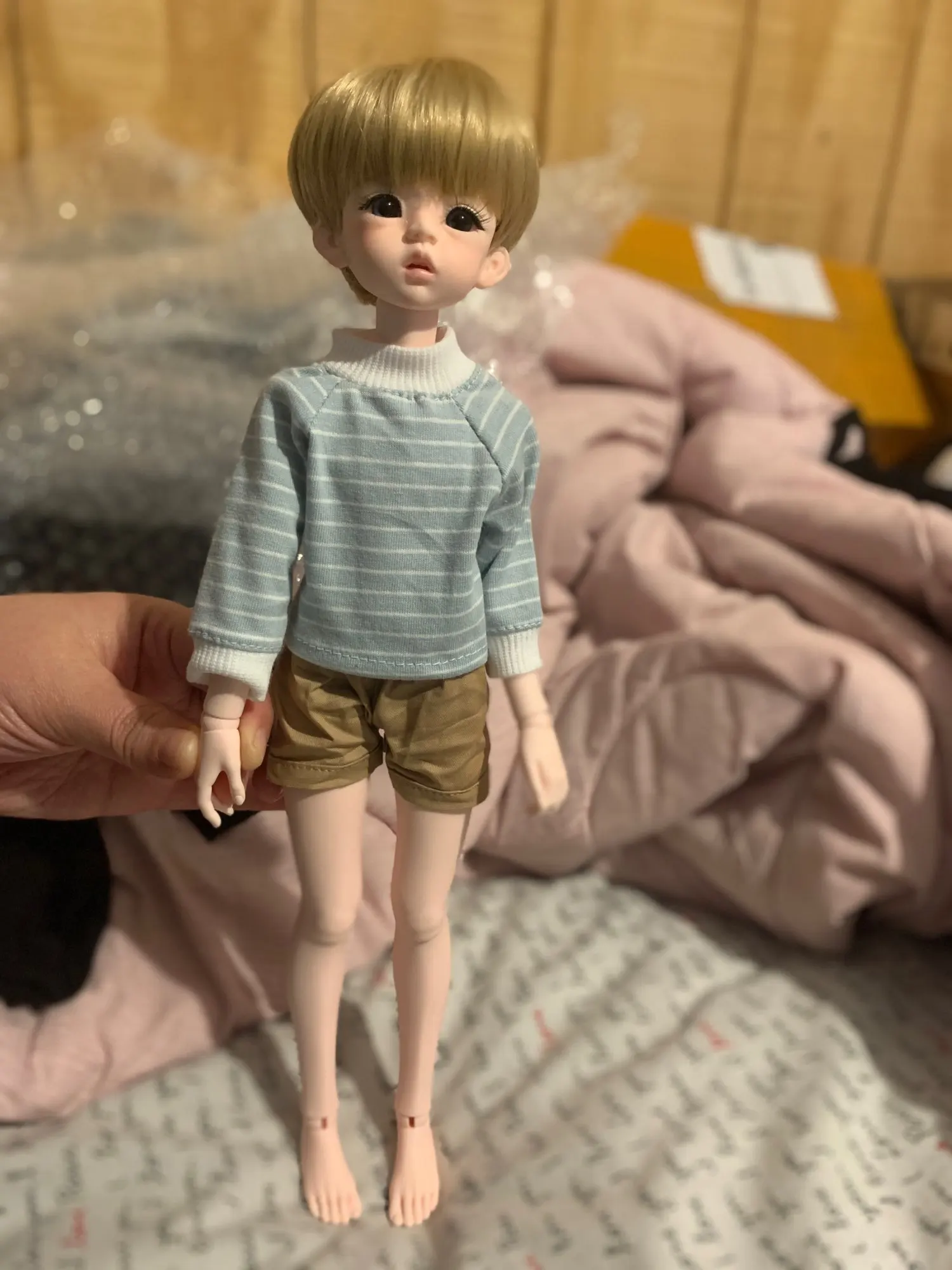 New luoBJD 1/4 35cm KOI SOO mia flynn male body mode cool birthday present for girls boys spot