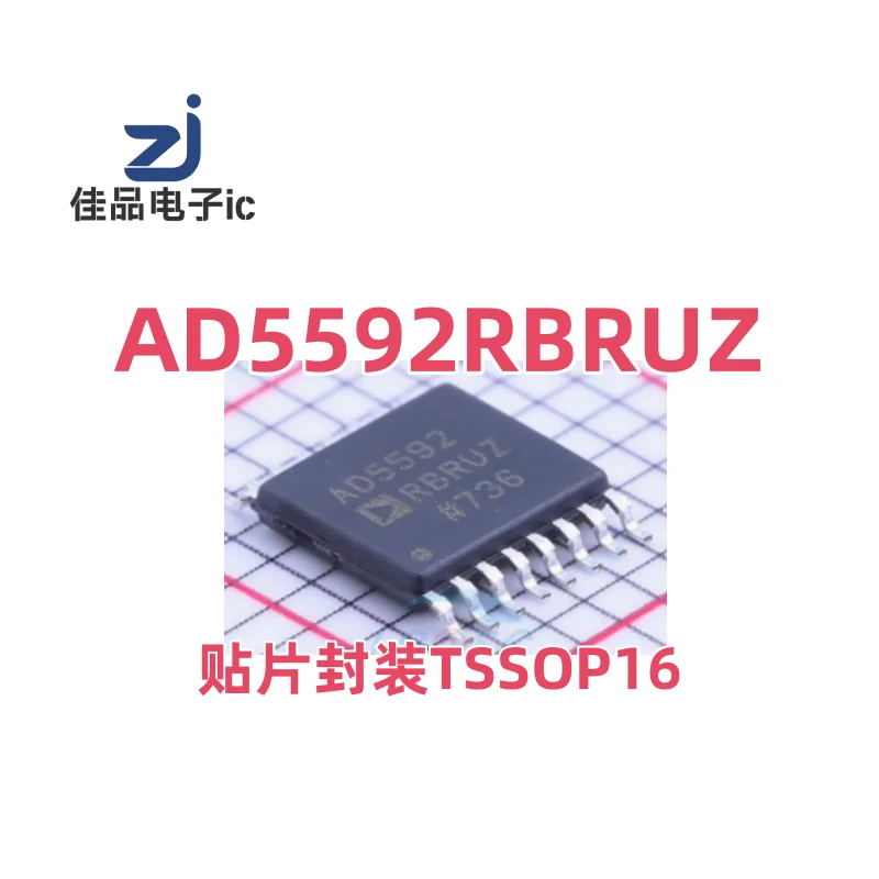 

AD5592RBRUZ AD5592RBRU AD5592 SMT Package TSSOP-16 Digital to Analog Conversion Chip IC