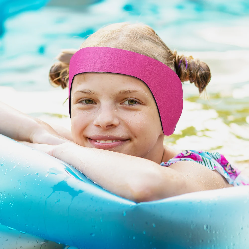 

2pcs Waterproof Ear Protection Headband Swimming Bathing Neoprene Ear Cover Shower Sports Headbands Kids Adult Elastic Swim Cap