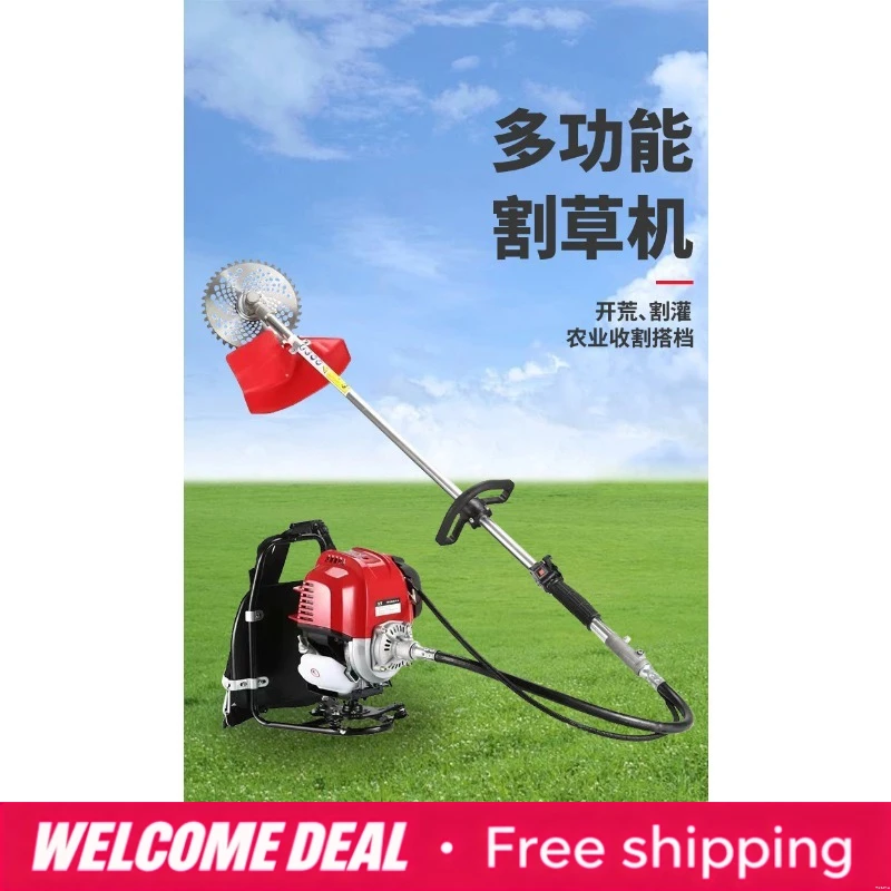 GX35 Four Stroke Backpack Petrol Lawn Mower High Power Engine Grass Cutting Weed Eradicator For Garden Farm Use
