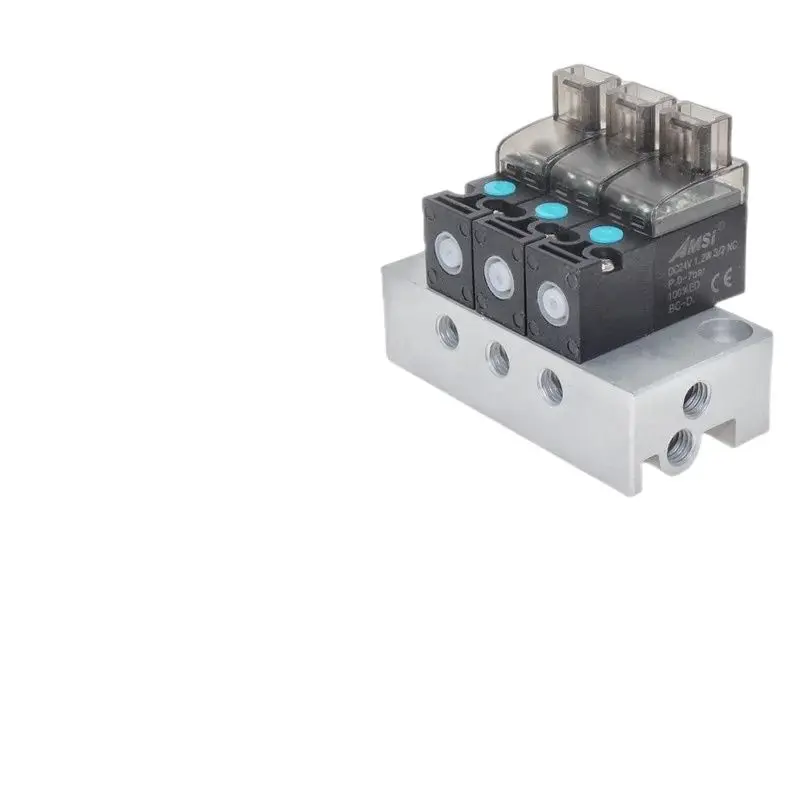 HF 10mm Mini Solenoid Valve 2/3-Way Vacuum Vibrator Pneumatic Mini Flow Control 24V/12V/6V Pilot