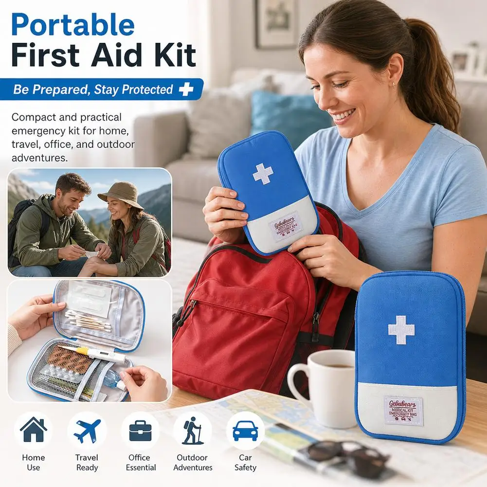 Large Capacity Portable First Aid Kit Bag Emergency Medical Storage Organizer for Home,Car,Travel,Camping,Outdoor Survival view 2