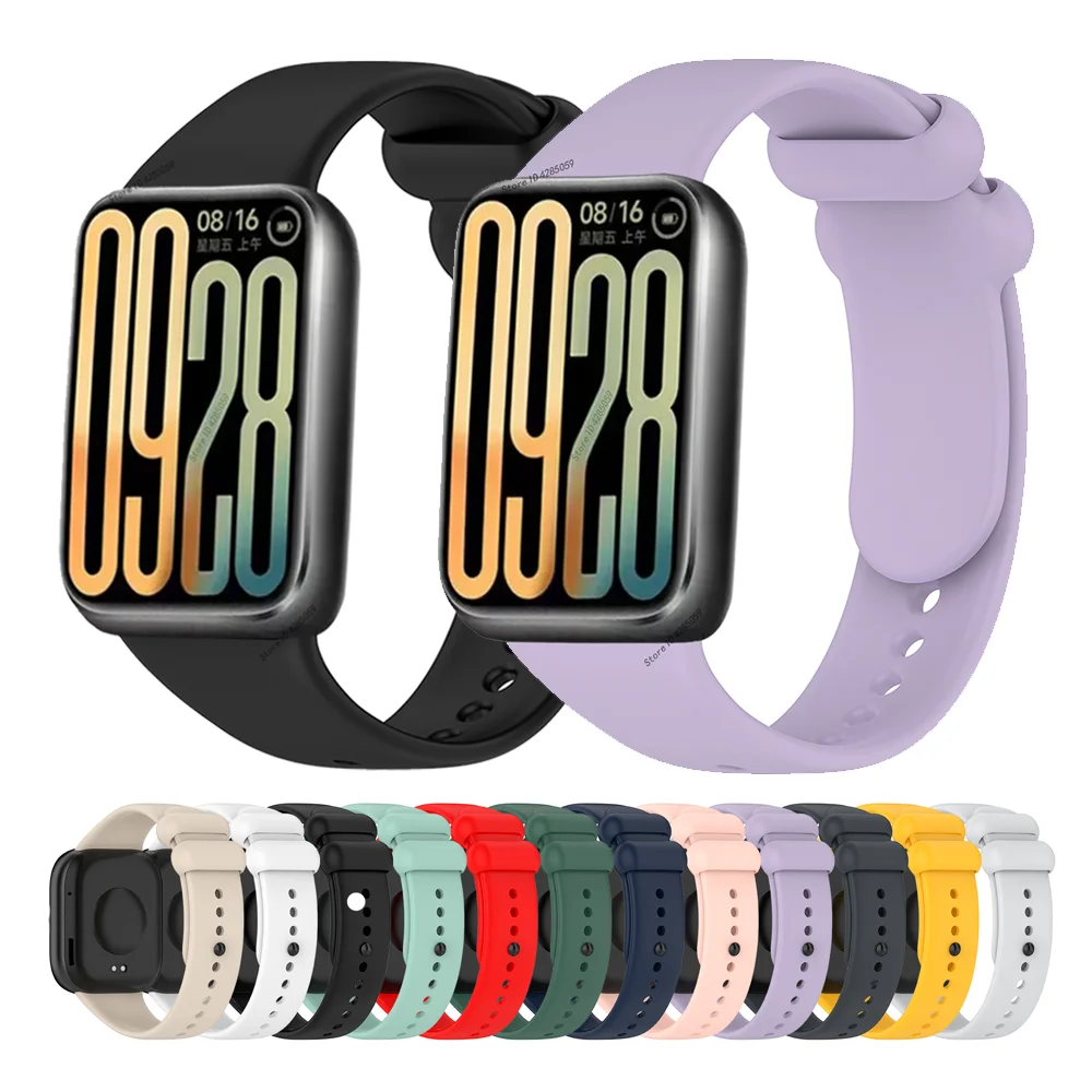 Silicone Strap For Xiaomi Mi Band 9 Pro/8 Pro Smartwatch Wristband Sport Strap For Redmi Watch4 5 6 Bracelet Accessories Correa