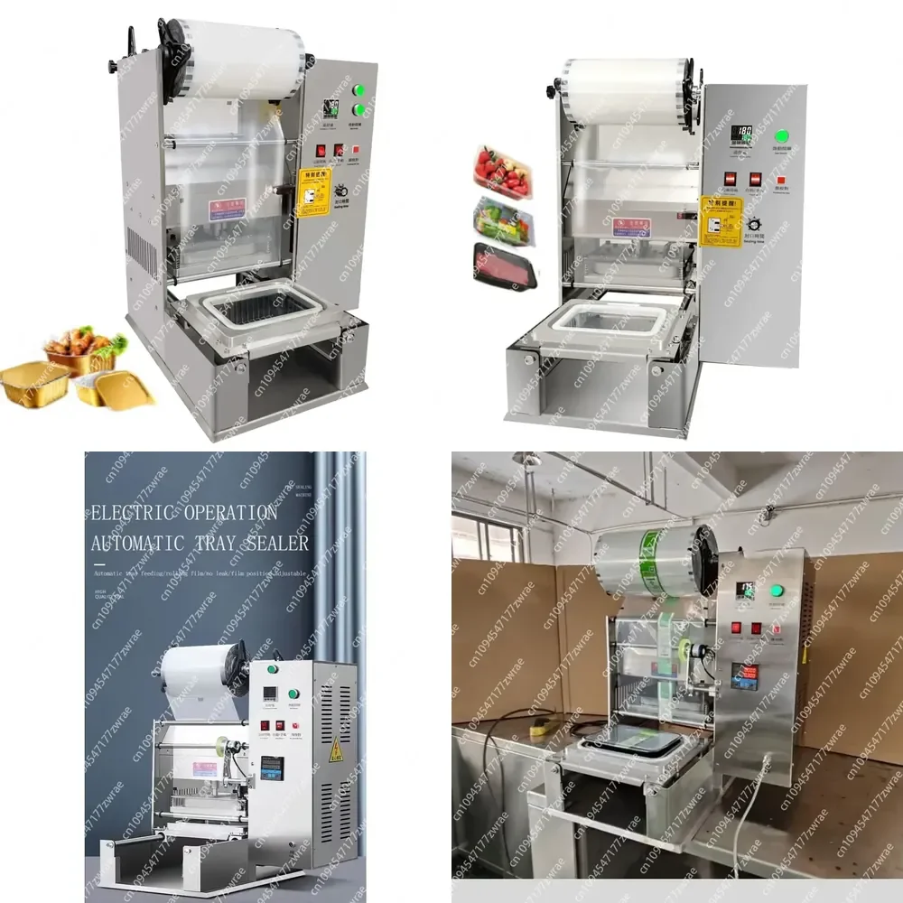Semi-automatic Disposable Tray Sealing Machine For Plastic Boxes & Cans For Modified Food Container Sealing Paper Material