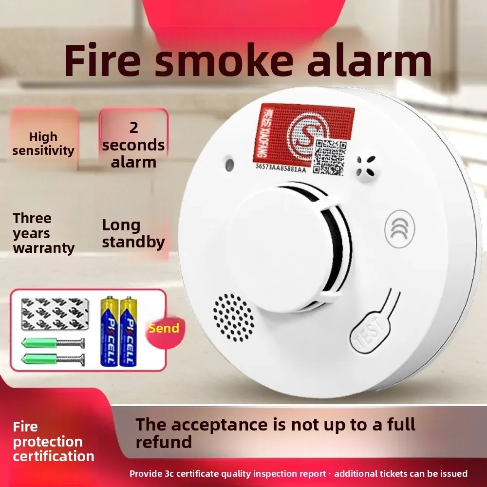 Wireless Smoke Safety Alarm, Fire Independent Sensing Dedicated Smoke Detector, Household Detector, Kitchen Fire Smoke Detector