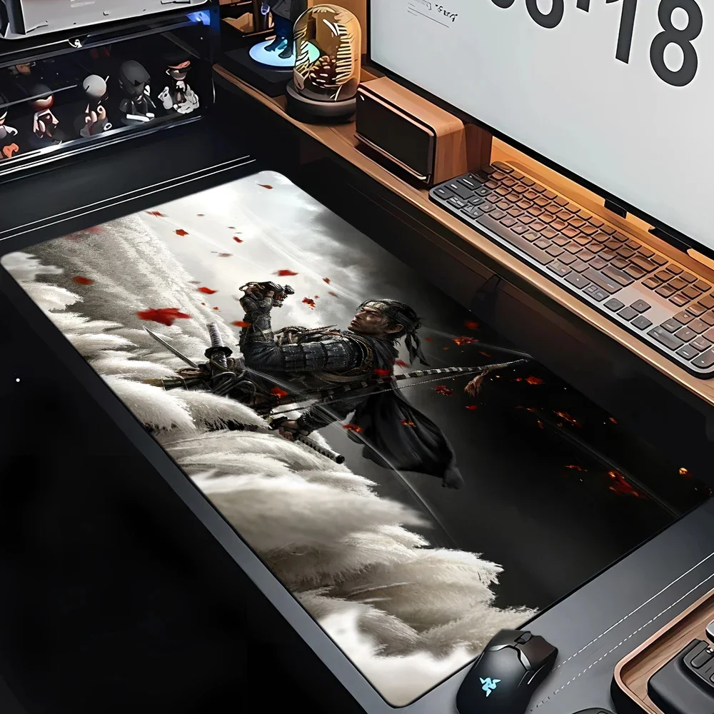 New Samurai Warrior Mouse Pad Large Computer Office Game Table Mat XXL Rubber Anti-slip Gaming Keyboard Mousepads Long Desk Pads