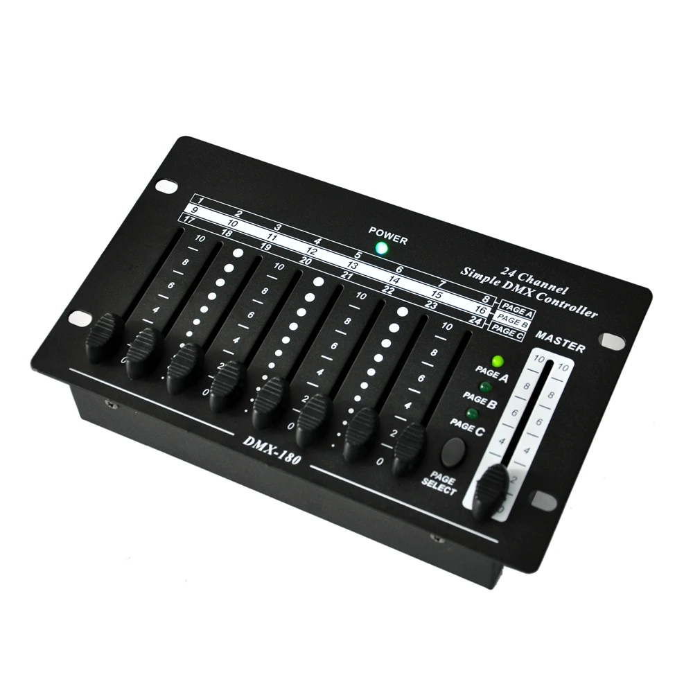 Gigertop TP-D1345 24 Channel simple DMX Console Chargeable Lithium Battery 3 Pin Xlr Output Power Failure Memory CE ROHS
