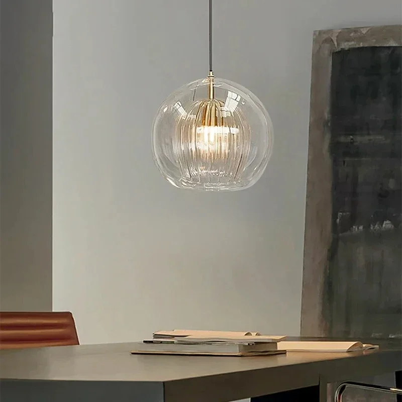 Plafonnier Suspendu en Verre au Design Nordique Moderne, Luminaire Décoratif de Plafond, Idéal pour un Salon, une Salle à Manger, une Cuisine ou un oral et