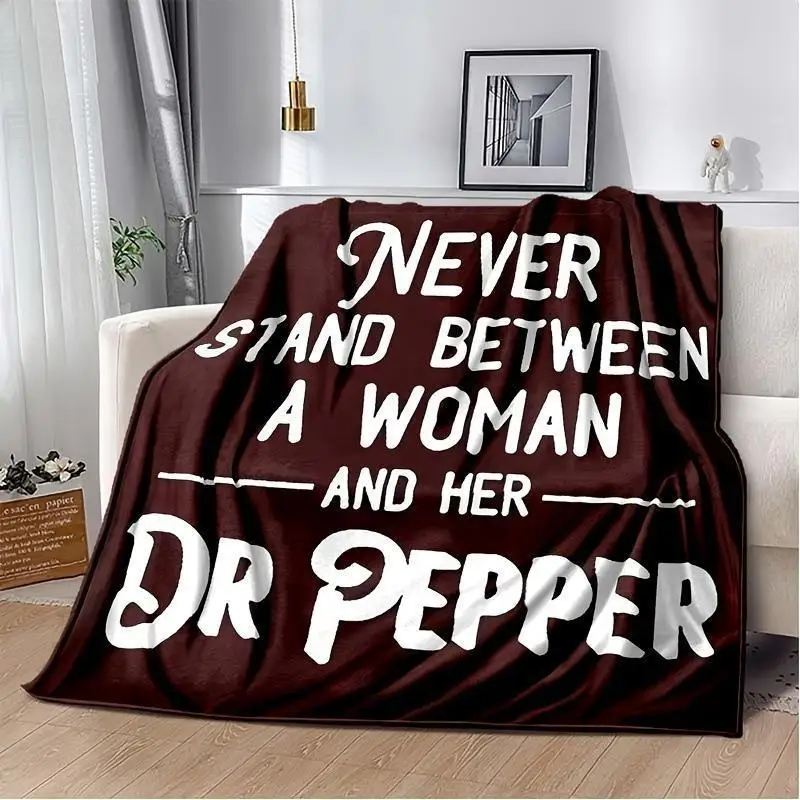 

Dr. Pepper Loyalty Throw Blanket | "Never Stand Between Us" Sassy Woman's Tribute | Soda Obsessive's Battle Flag soft comfy bla