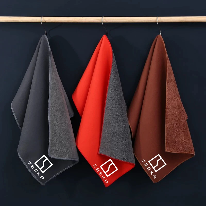 2-in-1 Microfiber Towel Car Cleaning Tools Rag Cloth For ZEEKR 001 007 009 X MIX 7X 9X GT M-Vision