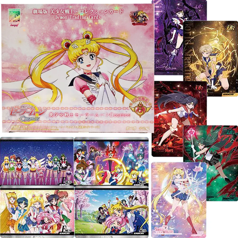 

Sailor Moon Collection Cards Art Illustration Exquisite Design Magical Girl's Daily Leisure Anime Character Cards Kids Fun Gifts