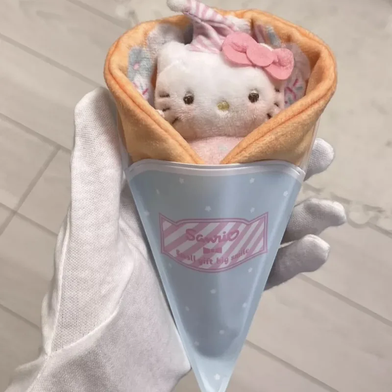 

Kawaii Hello Kitty Sanrio Plush Toy Cute Waffle Series Plush Doll Backpack Pendant Keychain Girl's Holiday Birthday Gift