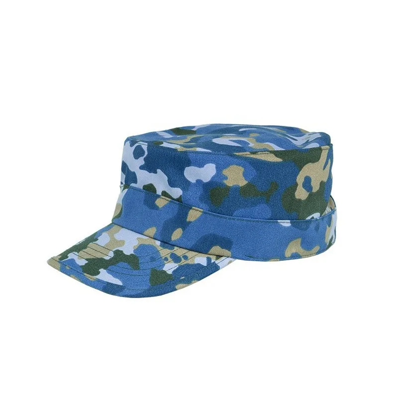 Camouflage Hat Shade Breathable Velcro Adjustable Extension Training Elementary School Summer Camp Military Training Soldier Cap