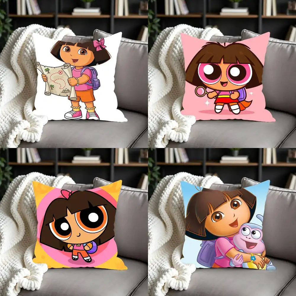 

Anime Cute D-Dora the Explorer Double-sided print Pillow Case for Sofa Living Room Home office Decor Protective Cover