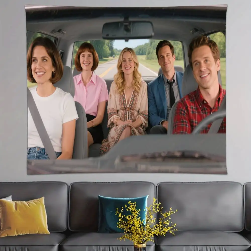 

Classic TV F-Friends Driving Funny Cool Tapestry Decoration Bedroom Dormitory Background Cloth Holiday Home Party Living Room