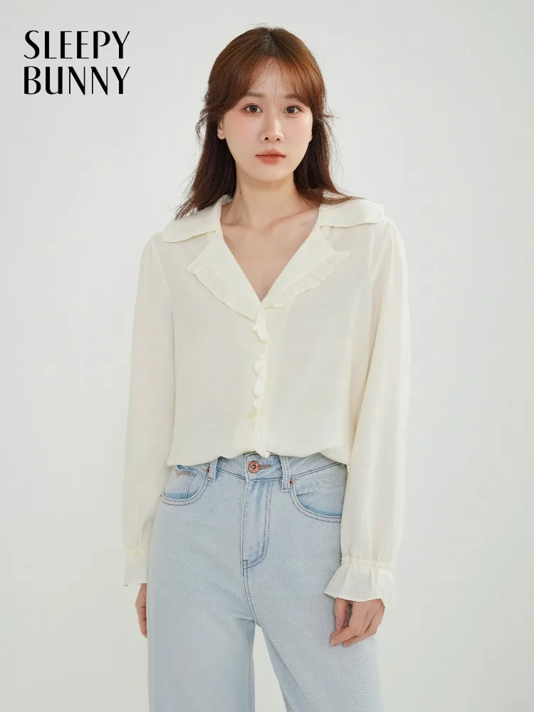 

Женская элегантная блузка с v-образным вырезом, шикарная рубашка с французским рукавом-фонариком, драпированный дизайн, топ для женщин, летняя мода, повседневный милый наряд