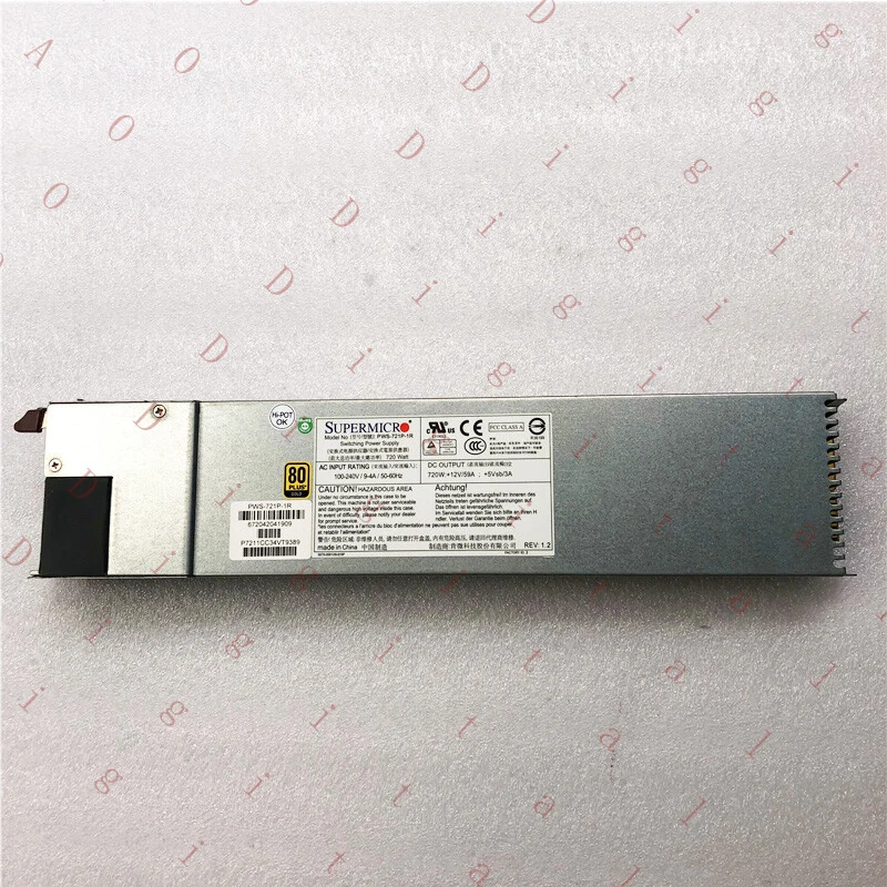 

WW 720W Power Supply For SuperMicro PWS-721P-1R Server Redundant Power Supply