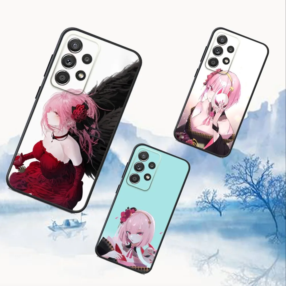 

M-Mori Calliope H-Hololive Phone Case For Samsung S25,S24,S21,S22,S23,S30,Ultra,S20,Plus,Fe,Lite,Note,10,9,5G Black Cover