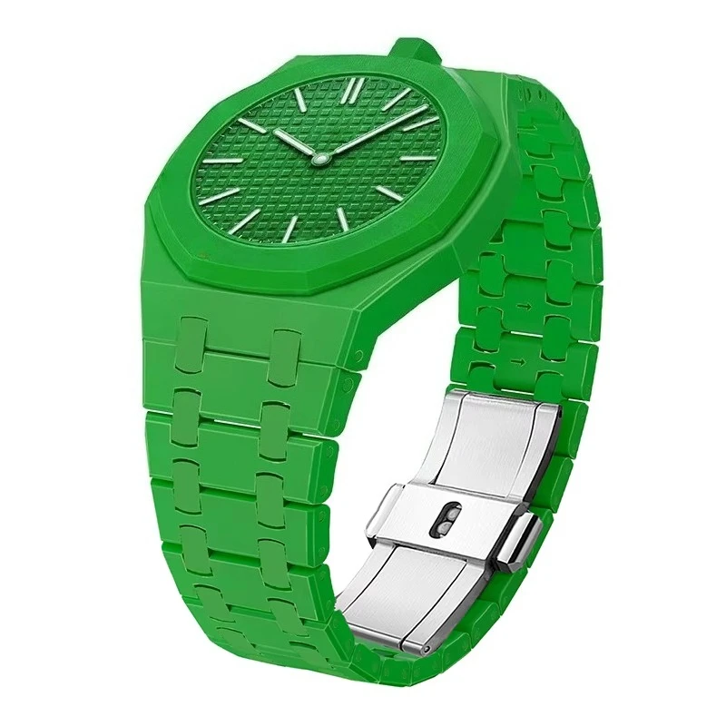 Biokeramik-Uhrenarmband-Modifikations-Set, Armband, Gehäuse, Taschenwechsler, Zubehör für Armbanduhren, passend für Royal POP – Detail 3