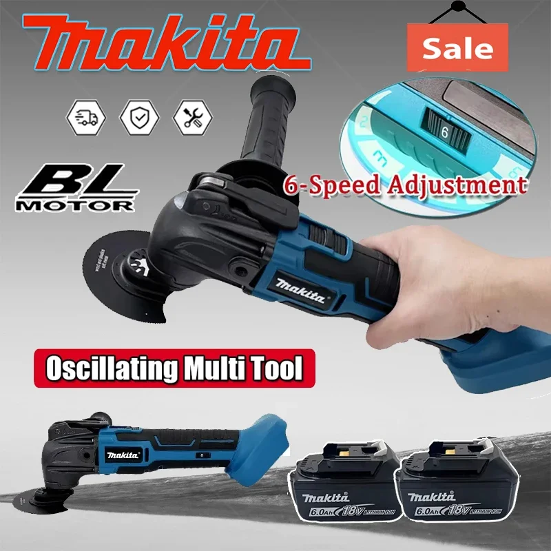 

Makita 20000OPM Electric Saw Woodworking Power Tool 600W Oscillating Multi Function Tool Trimmer Cutting for 21V 18V Battery