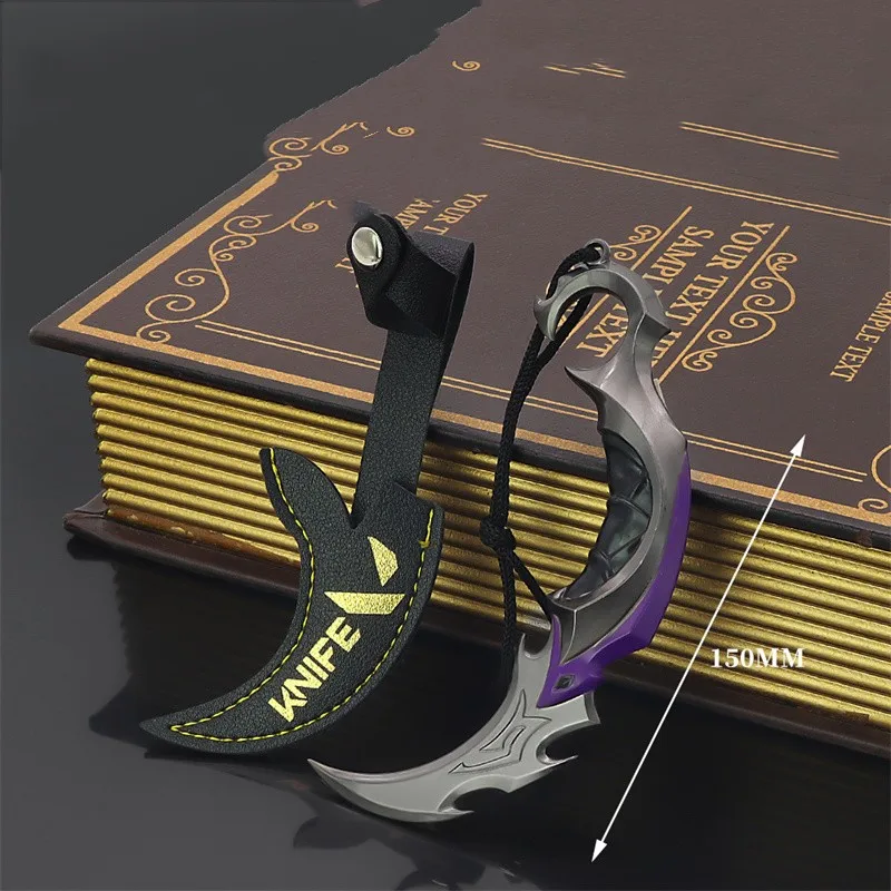 15CM Valorant Wapen Melee Reaver Karambit Model Metal Game Perifere Katana Samurai Zwaard Cosplay Ornamenten Gift Jongens Speelgoed