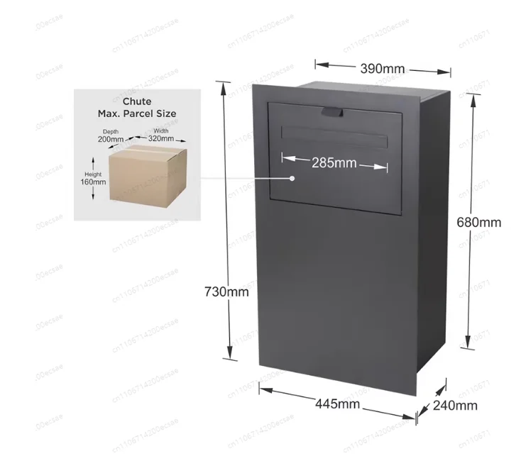 Anti-Theft Home Package Delivery Box & Self-Pickup Locker - Mailbox for Parcels, Documents & Office Courier Receiving