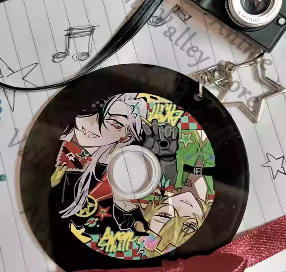 

Anime Honkai: Star Rail Aventurine Boothill Cosplay Acrylic CD Keychain Cartoon Keyring Pendant Key Chain Adorn Gift