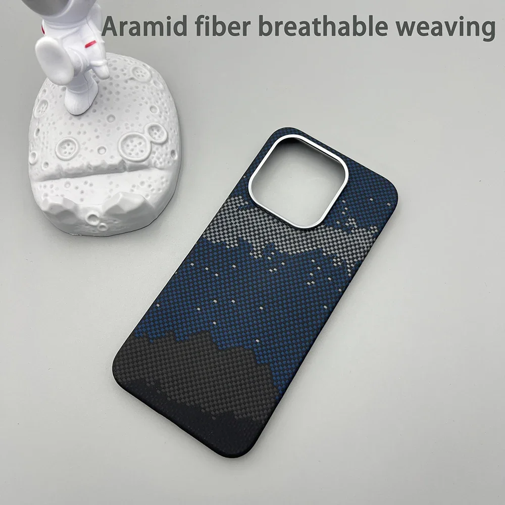 Etui na telefon OnePlus 15 z włókna kevlarowego, twarda obudowa z włókna aramidowego, ultracienka, lekka, magnetyczna, biznesowa, ochronna. — zdjęcie produktu 3