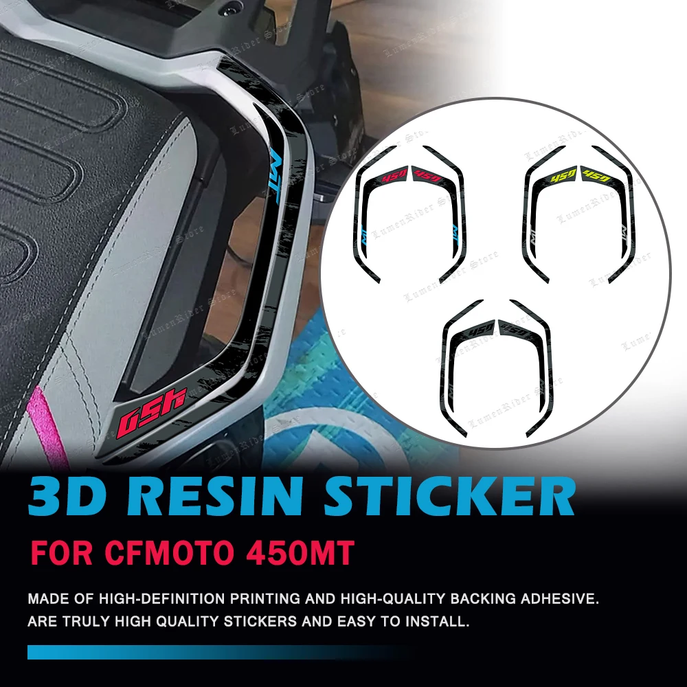 2024 Motorcycle Accessories Waterproof Protective Handle Sticker 3D Epoxy Resin Protective Sticker For CFMOTO 450MT 450mt