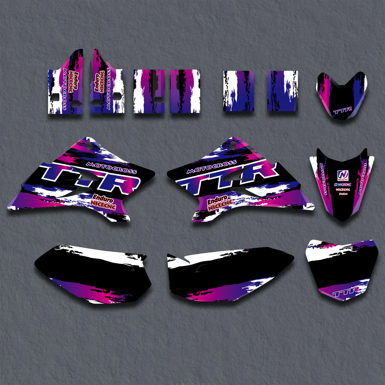 Motorcycle Graphics Background Decal Sticker For Yamaha TTR50 TTR 50 2006-2015 2007 2008 2009 2010 2011 2012 2013 2014 Customize