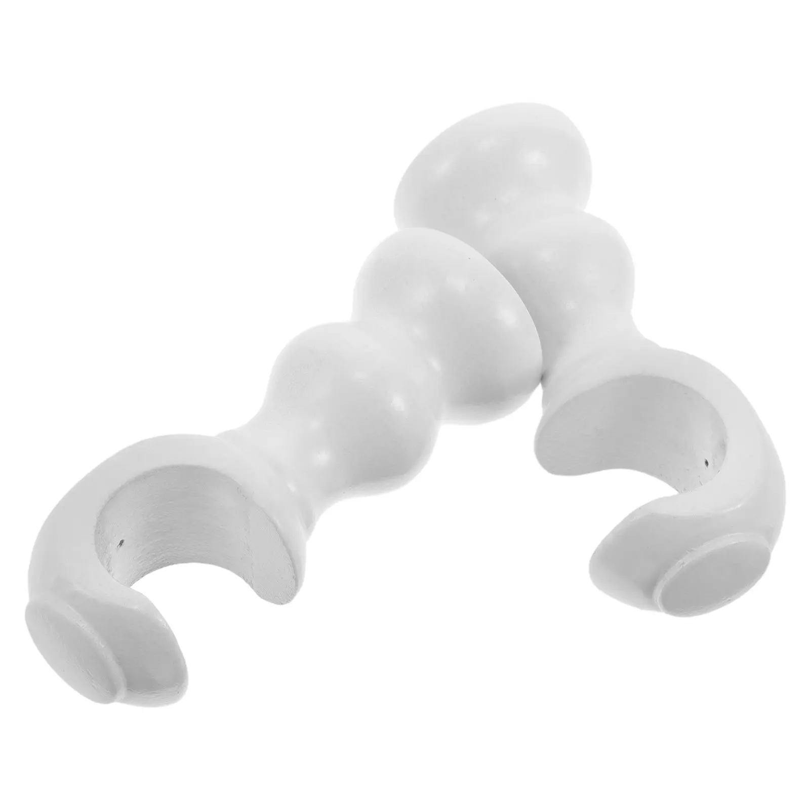2Pcs Solid Wood Curtain Rod Mount 28.5mm Wall Bracket Polished Finish for Drapery Rod Support Shower Curtain Holder