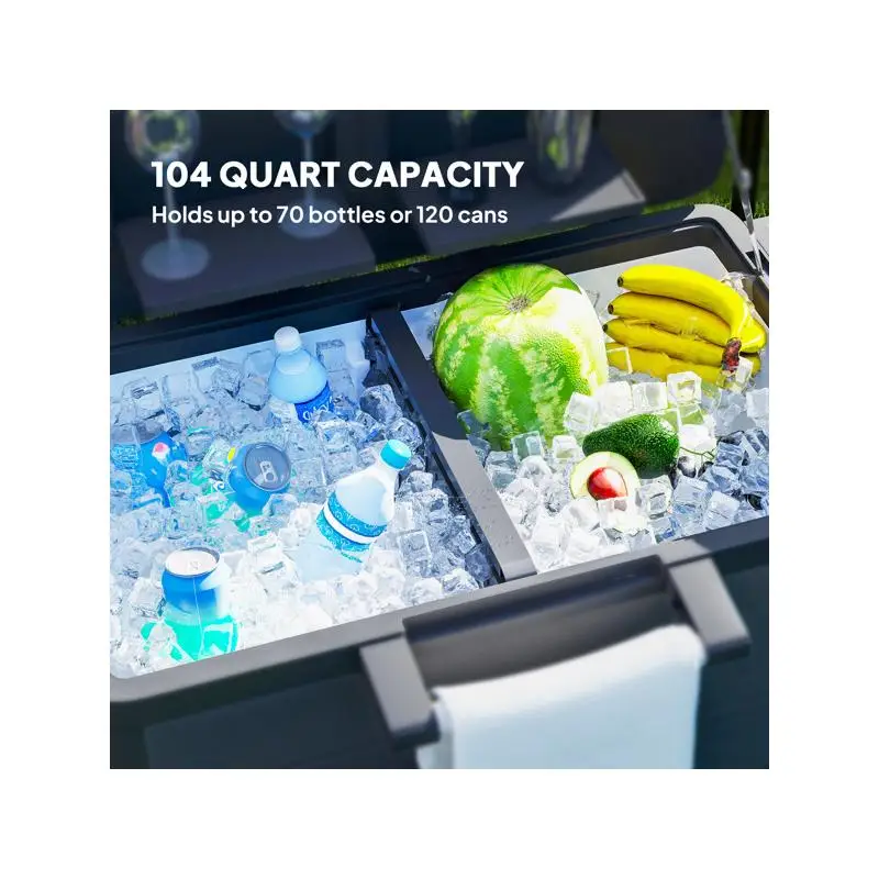 عربة معزولة محمولة للمشروبات والبقالة، مثالية للمناسبات الخارجية والنزهات، سهلة المناورة وخفيفة الوزن