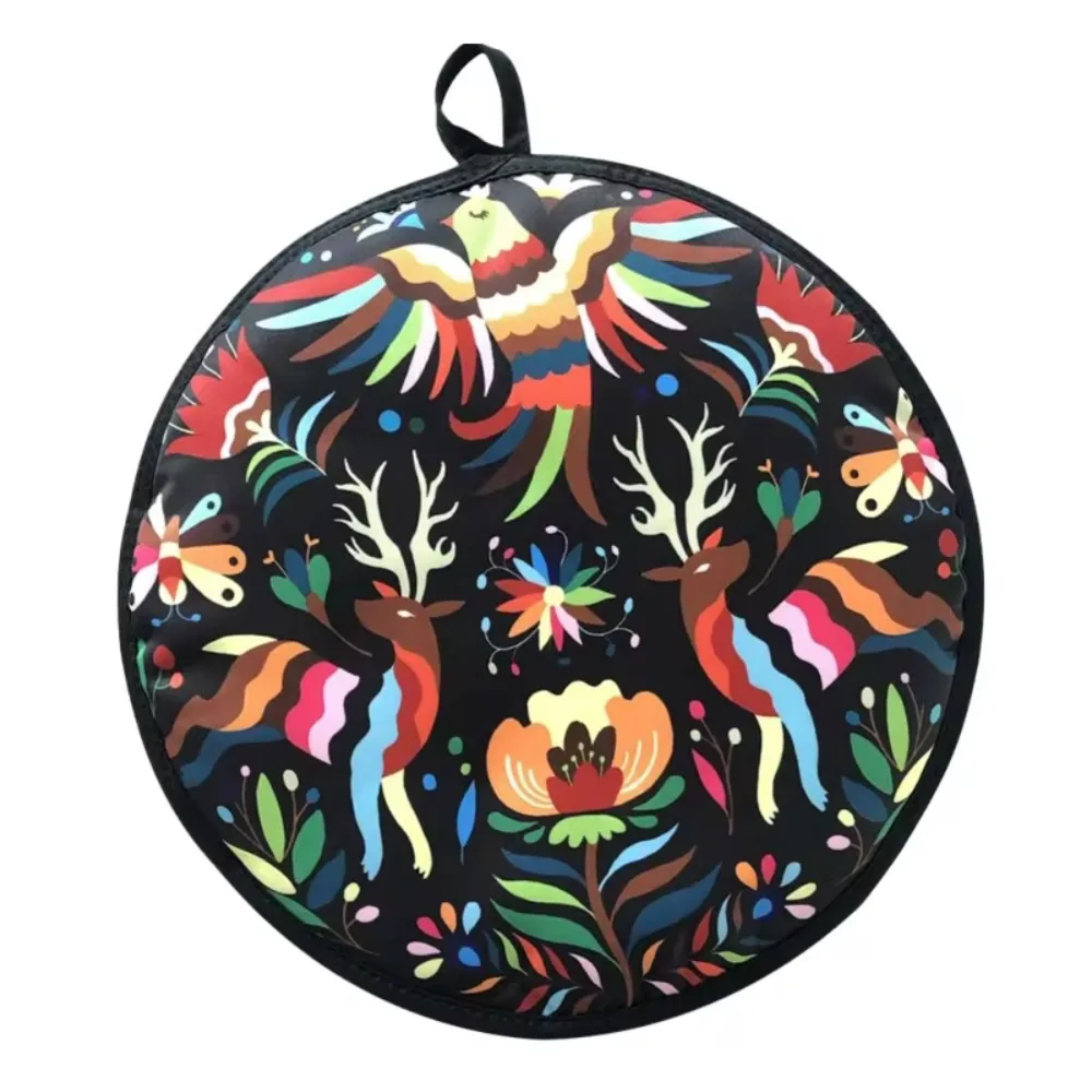 

Portable 30cm Tortilla Warmer Pouch Round Heat Resistant Burrito Cloth Bag Reusable with Handle Pancake Thermal Bag Outdoor