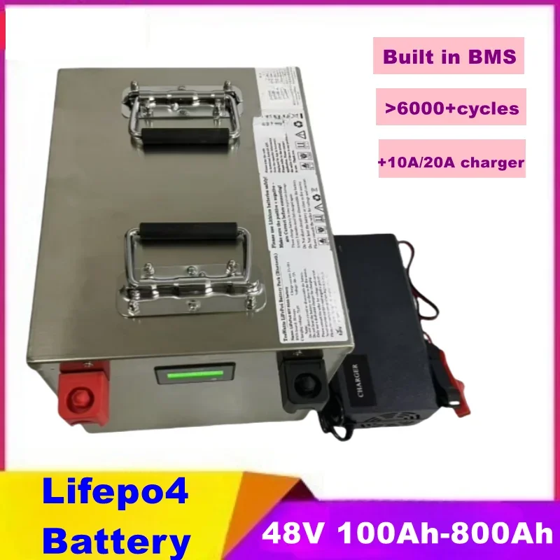 

Batteria al litio 48V 400Ah 100Ah 200Ah 300Ah 500Ah 600Ah 700Ah 800Ah Lifepo4 per sistema solare 4KW 9KW energia fotovoltaic