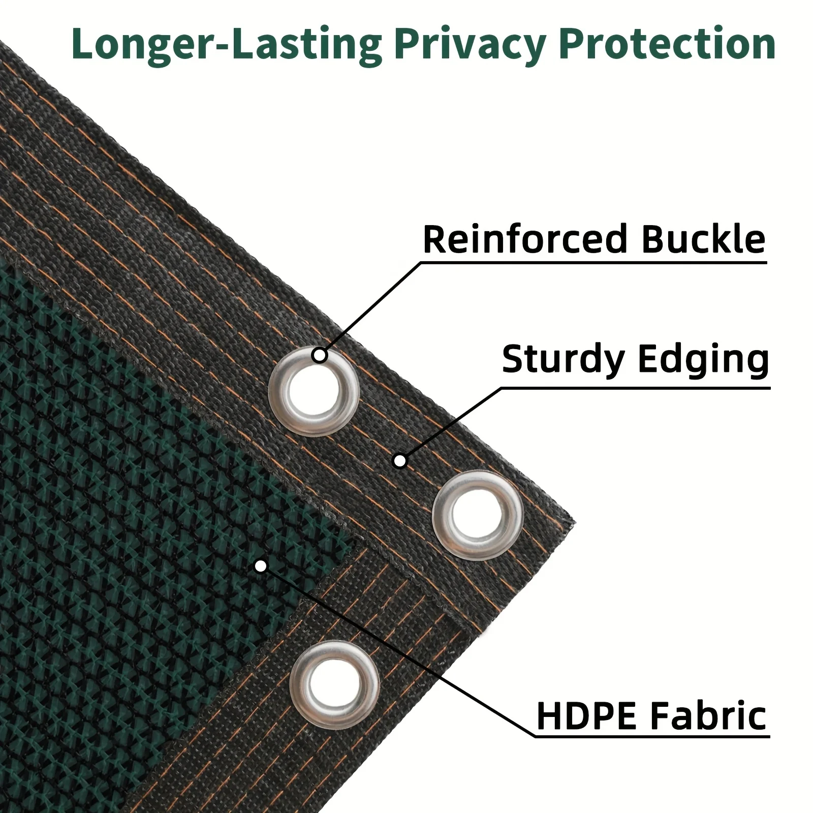 【تركيب مريح لشبكة ظلة الشمس】مجهزة بإبزيم نحاسي متين وخياطة معززة، شبكة مظلة خارجية سهلة التركيب