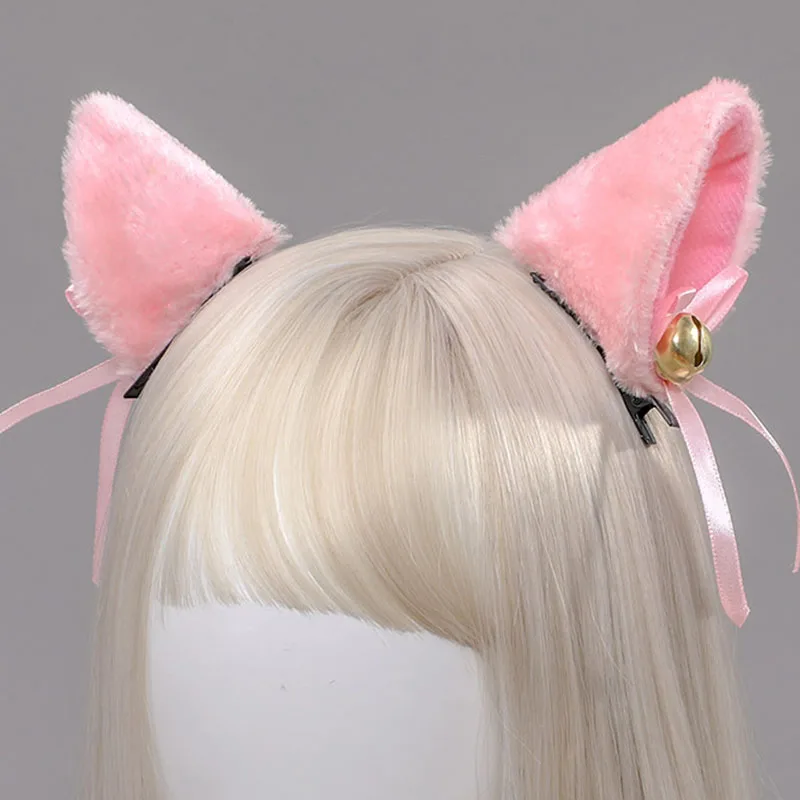 Japanese Cute Cat Lolita Rib Headwear Lolita Rib Clip Cat Ear Hairpin A Pair Of Ear Fashion Cosplay Accessories