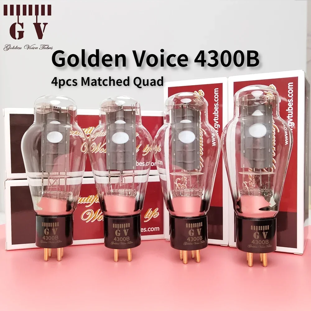 

4300B Golden Voice Vacuum Electronic Tube Replaces 300B WE300B 300BN 300BT 300BG HIFI Audio Valve Tube Amplifier Matched Quad