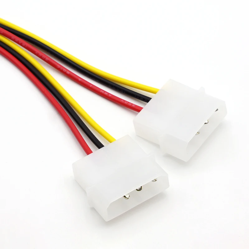 1pcs IDE Dual 4pin Molex Male to 6 Pin Male PCI-Express Molex Power Cable for Video Cards Power Adapter External Cable