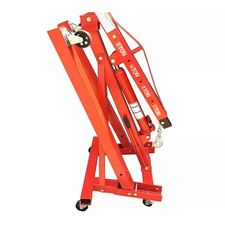 Hydraulic Jack, Heavy-duty 2T, Foldable Portable Manual Crane, Engine Workshop Crane, Industrial Use, Carried with the Vehicle