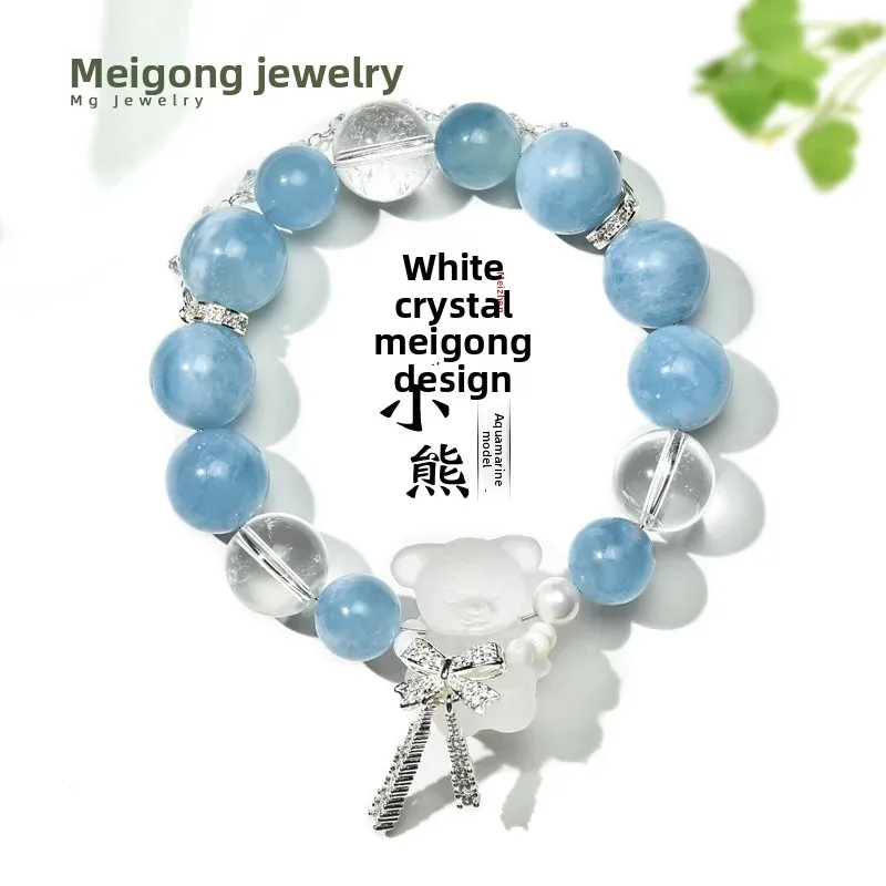 2026-lucky-light-luxury-natural-crystal-aquamarine-bear-bracelet-fashion-exquisite-chic-white-crystal-cat-head-womens-handstring
