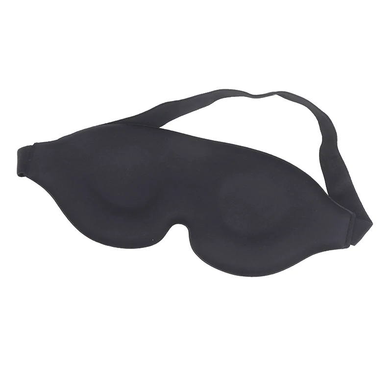 Masque noir en mousse à mémoire de forme pour les yeux, patch de couverture oculaire, aide au sommeil 3D, masque facial en antarctique, sans ailes