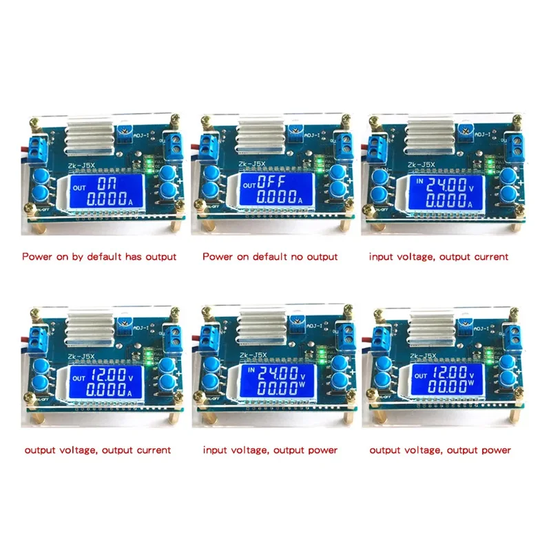 DC DC Buck Converter CC CV Power Module 1.2-32V 5A Digital Display Adjustable Regulated Power Supply Voltmeter Ammeter ZK-J5X