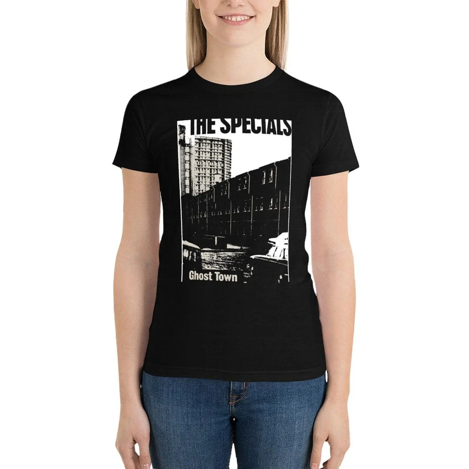 

The Specials - Ghost Town T-Shirt Short sleeve tee funny plain t shirts for Women