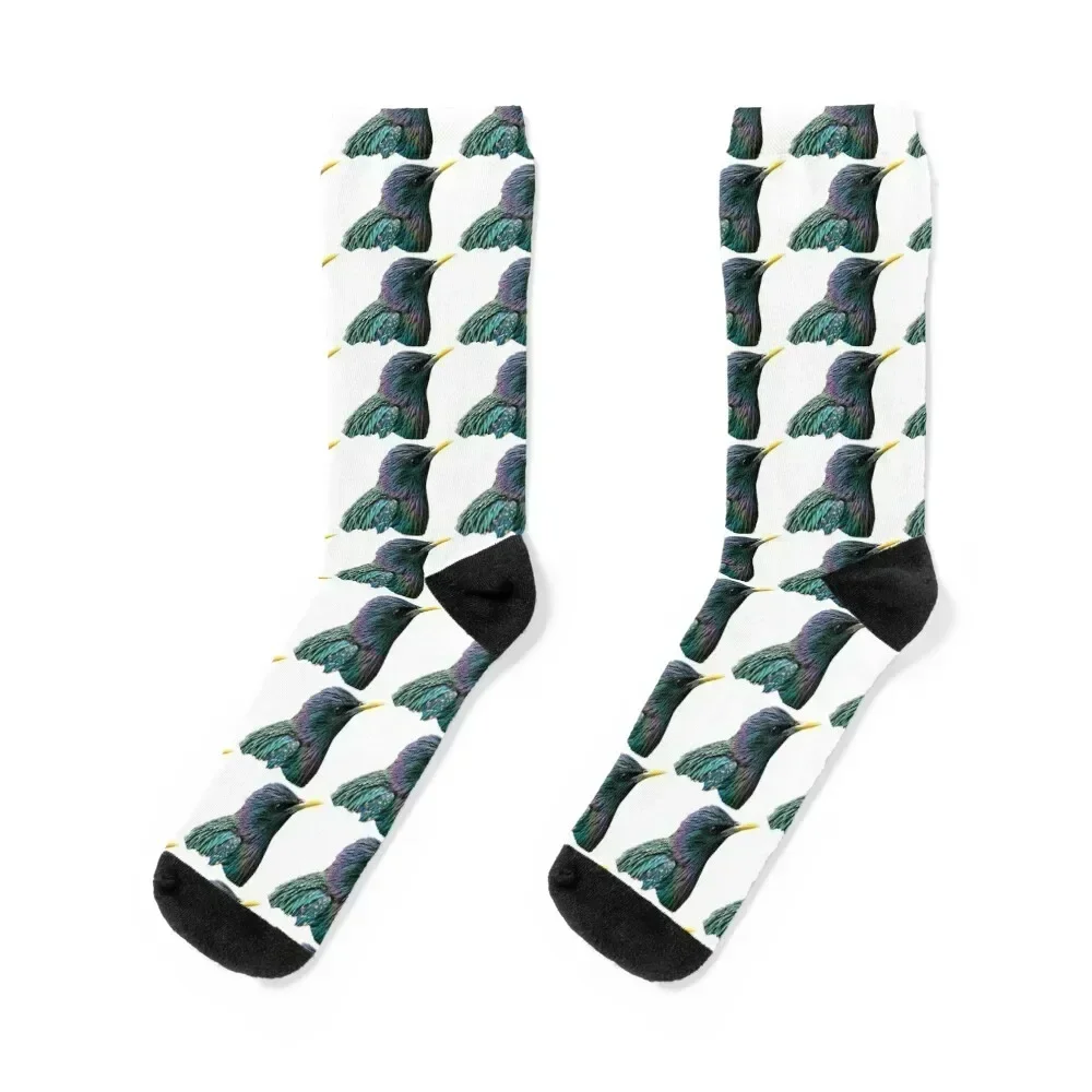 

My Starling Socks set New year's Run men cotton high quality Socks Men Women's