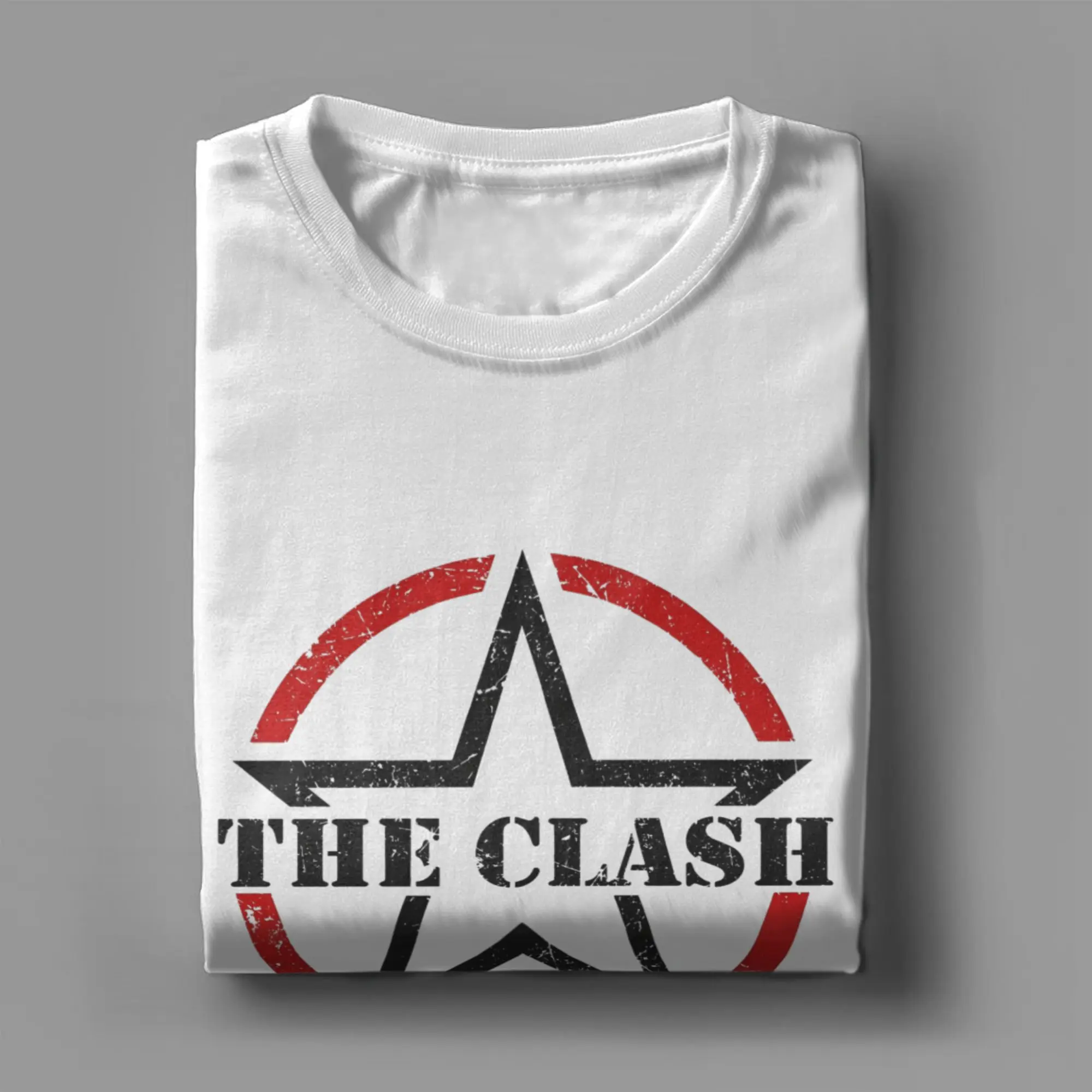The Clash T-Shirt für Herren, Freizeit-T-Shirt aus reiner Baumwolle, Rundhals-T-Shirts, kurzärmelige Kleidung mit Aufdruck – Detail 5