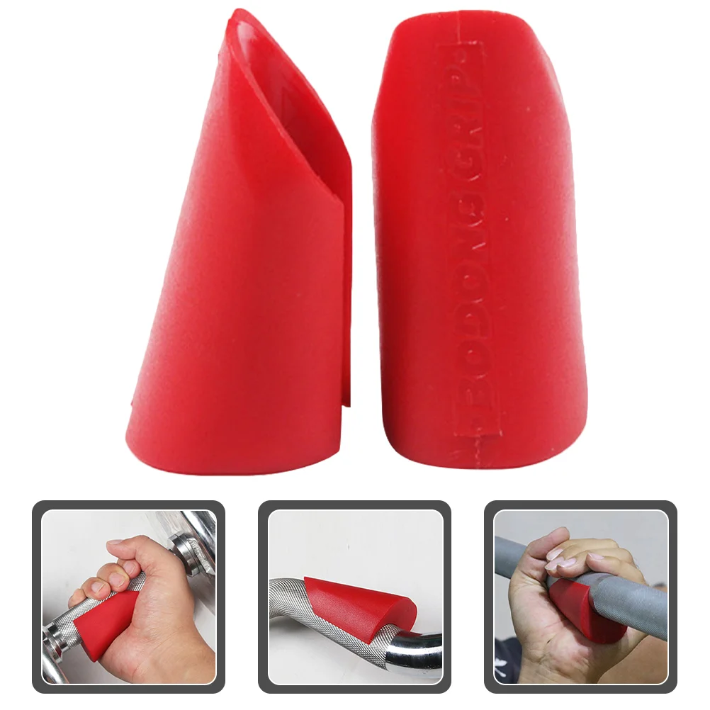 Dumb Bells Barbell Bench Press Grips Covers Non-slip Dumbbell Handle Sleeves Red Rubber Fitness Dumbbells