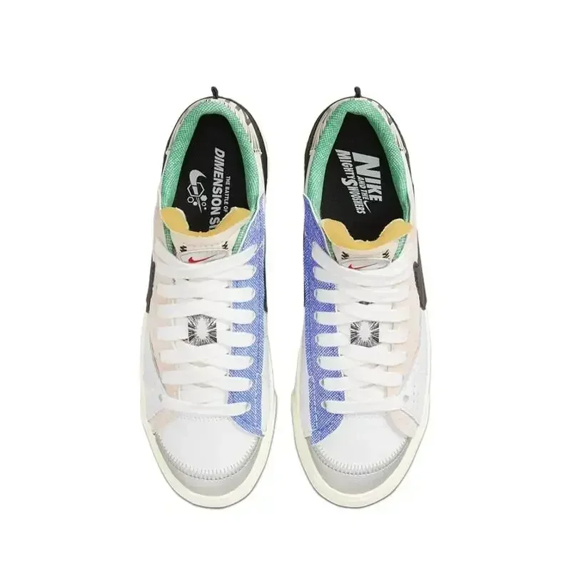 Nike Blazer Unisex-Boardschuhe sind langlebig, gemütlich, leicht, atmungsaktiv, dämpfend in Weiß und Grün