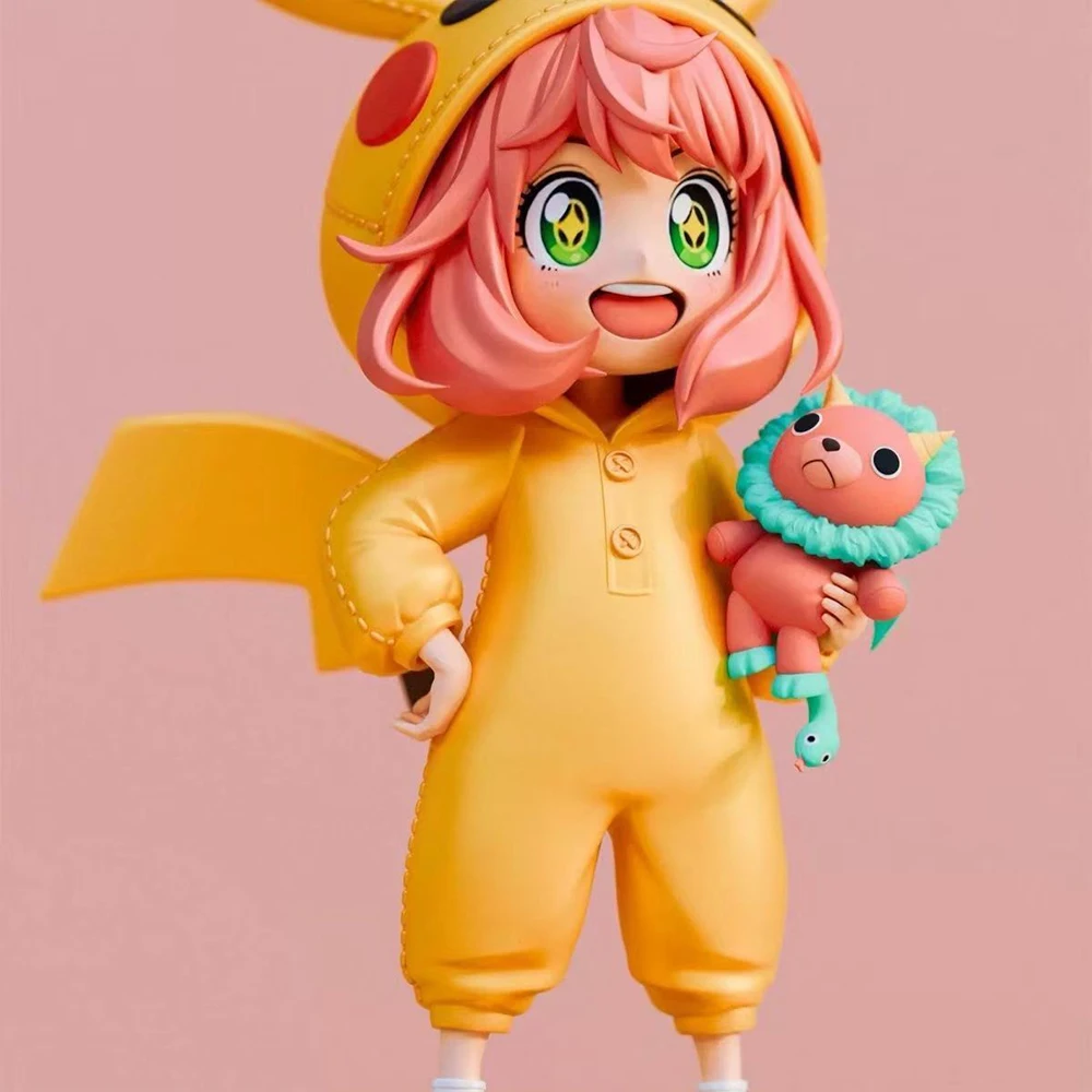 Kawaii Anya Forger X Pikachu Cosplay Cute Q Version Figure Spy X Family Anime Figurine Collectible Doll Perfect Gift for Fans view 4